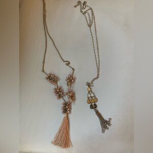 Elegant Gold and Pink Floral Necklace